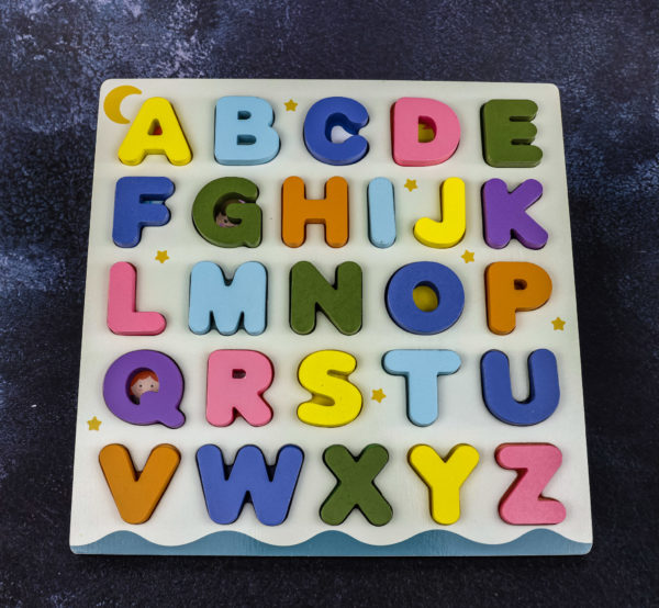 Wooden Alphabet and Numbers Puzzle Set - Image 4