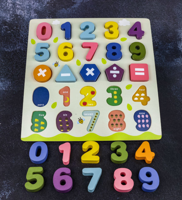 Wooden Alphabet and Numbers Puzzle Set - Image 3