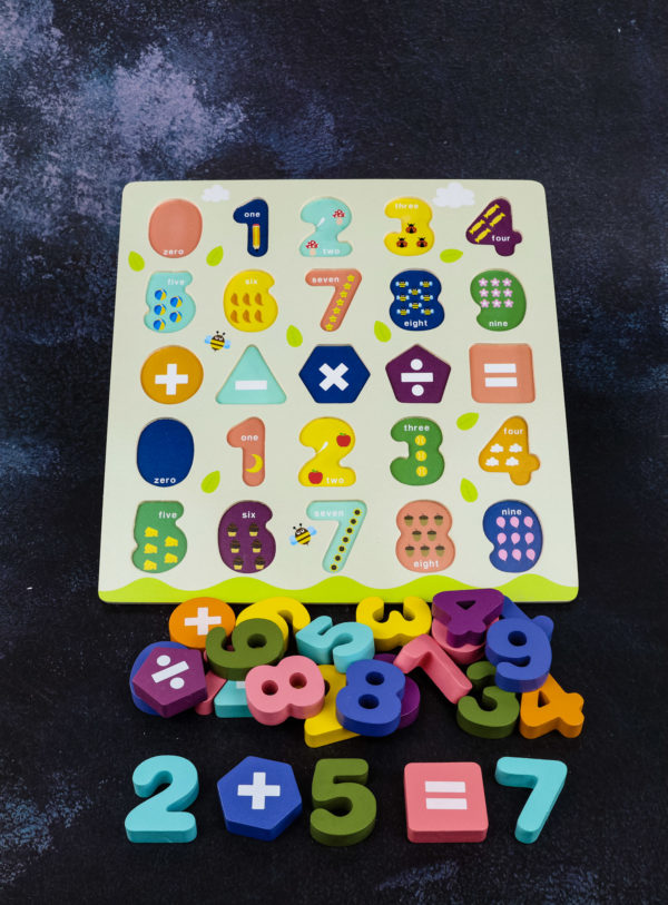 Wooden Alphabet and Numbers Puzzle Set - Image 7