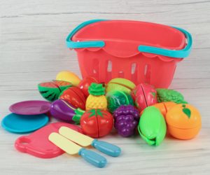 Toy Fruit and Veggie Basket