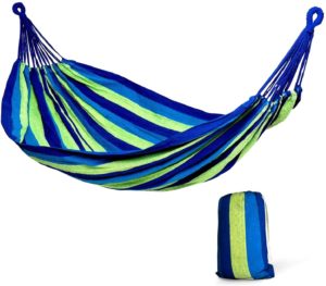 Blue and Green Rainbow One Person Hammock