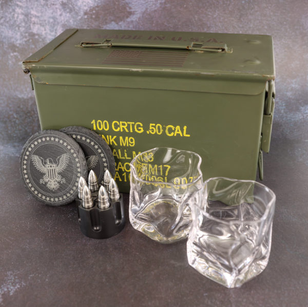 Whiskey Connoisseur Ammo Can Gift Set