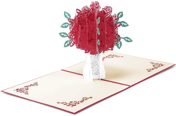 "Delicate Rose Bouquet" 3D Pop-up Greeting Card