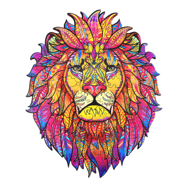 Mysterious Lion Wooden Jigsaw Puzzle - Large Size - Image 3
