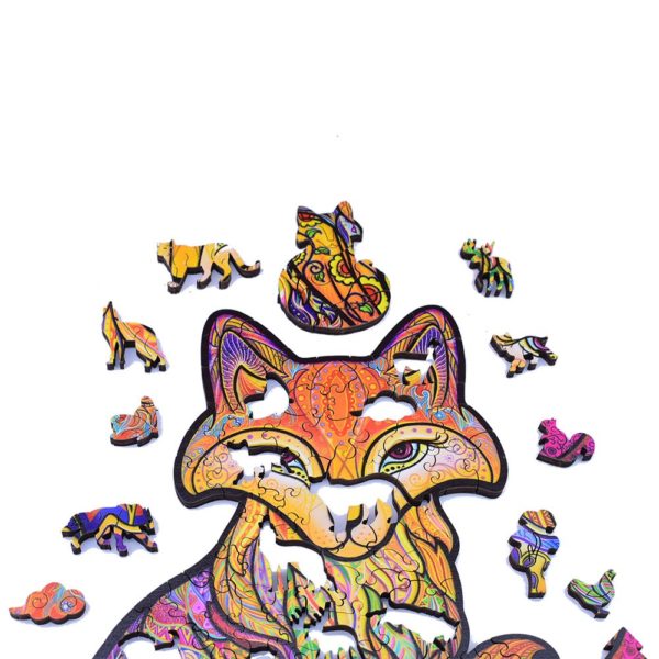Fantasy Fox Wooden Jigsaw Puzzle - Small Size - Image 4