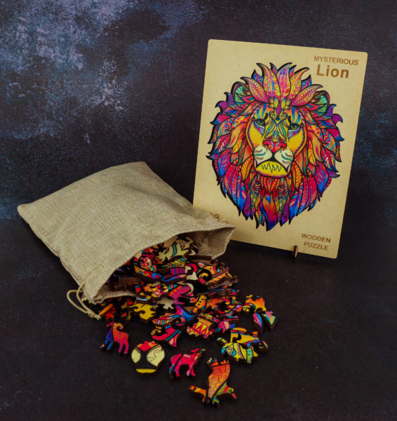 Mysterious Lion Wooden Jigsaw Puzzle - Large Size