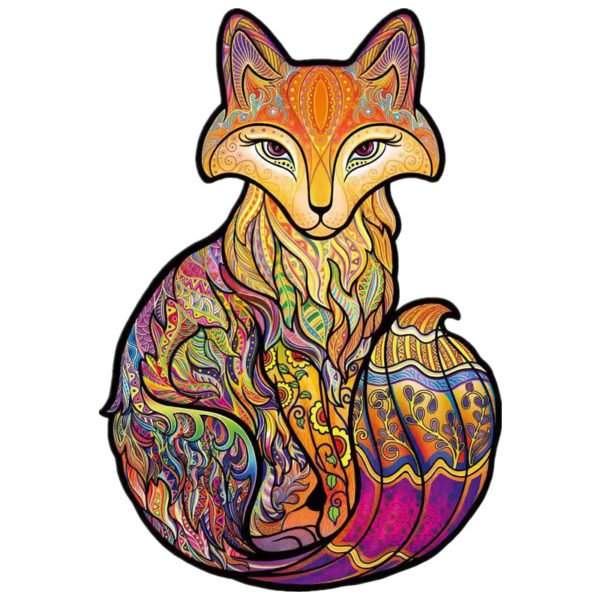 Fantasy Fox Wooden Jigsaw Puzzle - Small Size - Image 3